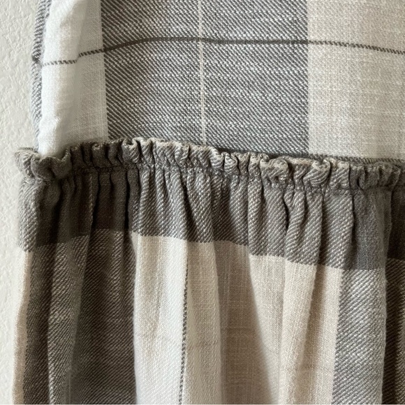 NWT UpWest Plaid Flannel Mini Dress Easy Flutter Sleeve Coastal Cowgirl M - Picture 13 of 16